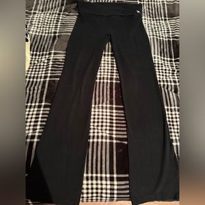 Pink Foldover Yoga Pants Bootcut